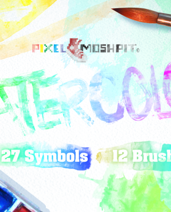 Pixel Moshpit™ Vector Watercolor Brushes & Symbols 2