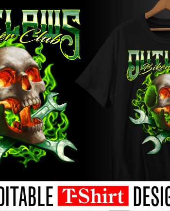 biker, motorcycle, bike week, skull, fire, burning, wrenches, bike week, outlaws