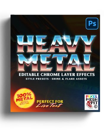 Heavy Metal - Chrome Layers Styles for Editable Text in Photoshop