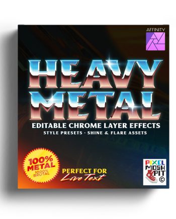 Heavy Metal - Chrome Gradient Map & Layer Effects for Live Text (Affinity)
