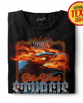 Custom Shirt Design - Eagle, Head of Flames
